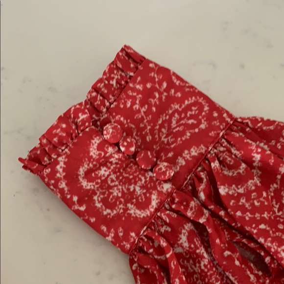 AQUA red and white above knee dress - MED - Picture 3 of 3